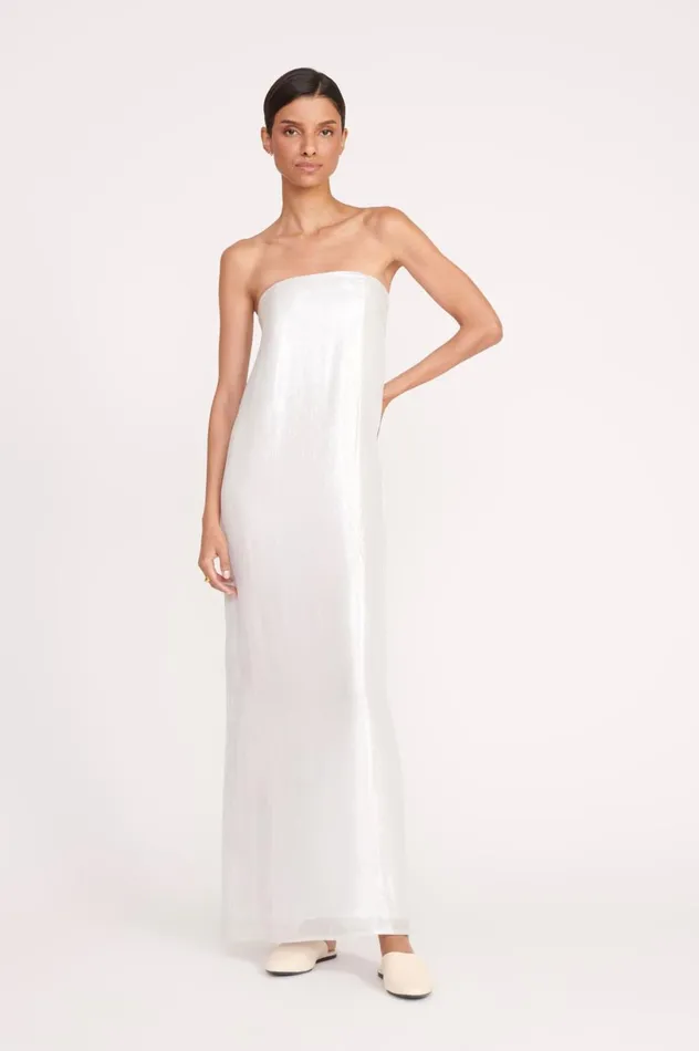 Women Dresses STAUD STAUD CASEY DRESS SILVER