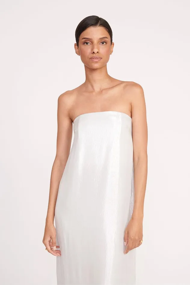 Women Dresses STAUD STAUD CASEY DRESS SILVER Women Dresses STAUD STAUD CASEY DRESS SILVER