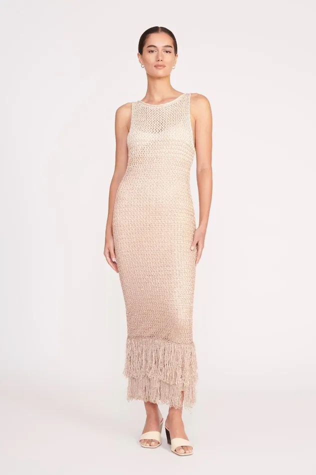 Women Dresses STAUD STAUD CONSTANZA DRESS BEIGE MULTI