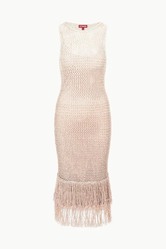 Women Dresses STAUD STAUD CONSTANZA DRESS BEIGE MULTI Women Dresses STAUD STAUD CONSTANZA DRESS BEIGE MULTI