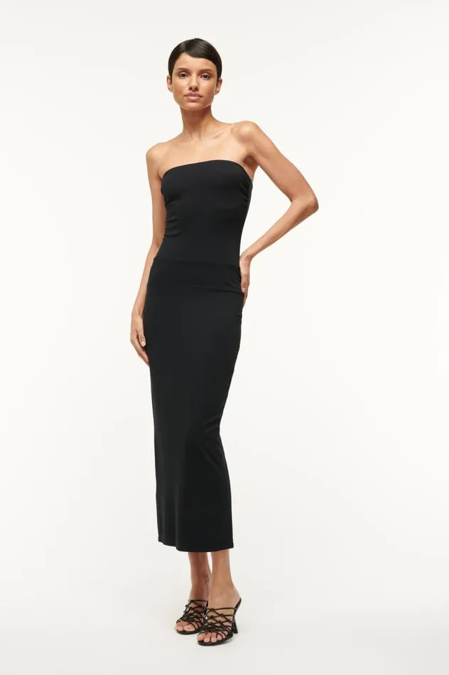 Women Dresses STAUD STAUD CORTONA DRESS BLACK