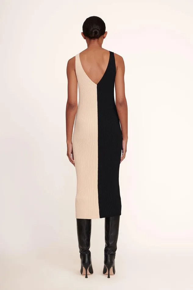 Women Dresses STAUD STAUD DANA DRESS BUFF BLACK Women Dresses STAUD STAUD DANA DRESS BUFF BLACK