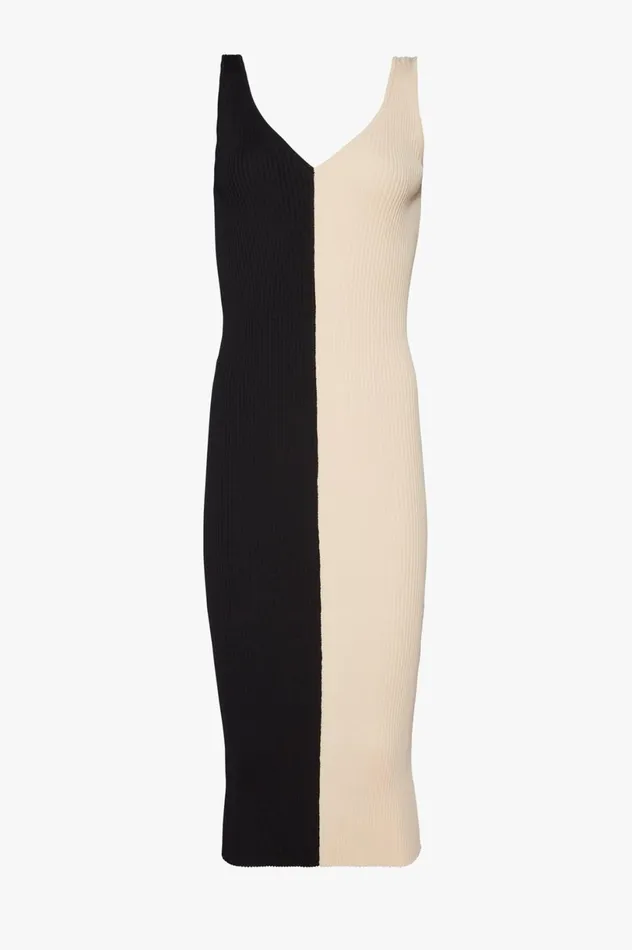 Women Dresses STAUD STAUD DANA DRESS BUFF BLACK Women Dresses STAUD STAUD DANA DRESS BUFF BLACK