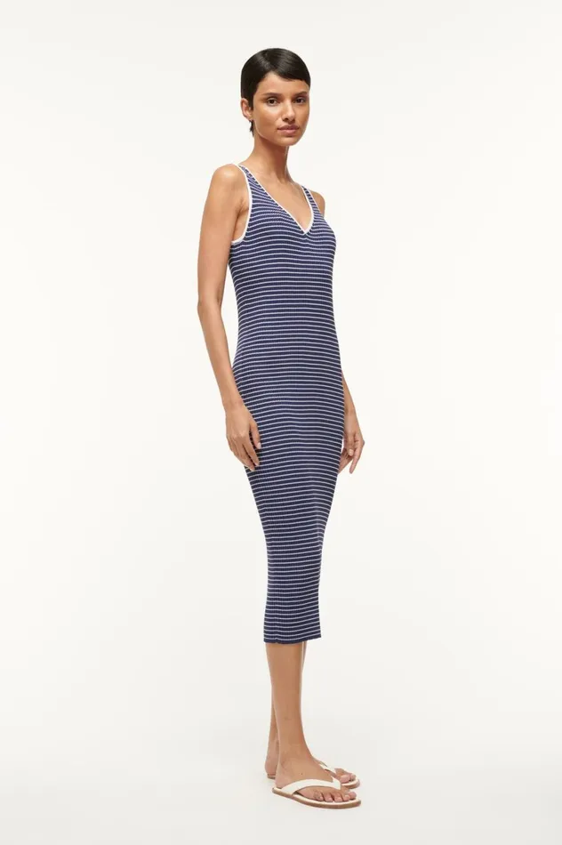 Women Dresses STAUD STAUD DANA DRESS NAVY MICRO STRIPE Women Dresses STAUD STAUD DANA DRESS NAVY MICRO STRIPE