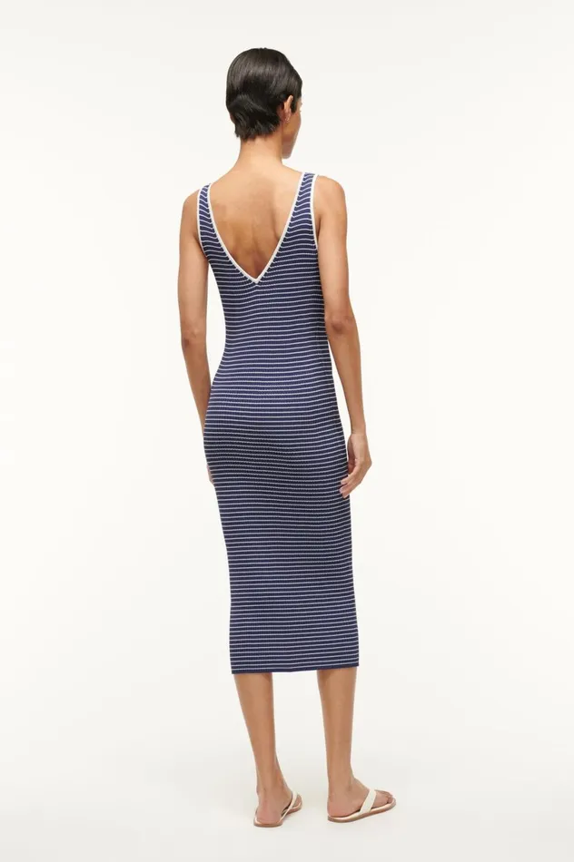 Women Dresses STAUD STAUD DANA DRESS NAVY MICRO STRIPE Women Dresses STAUD STAUD DANA DRESS NAVY MICRO STRIPE