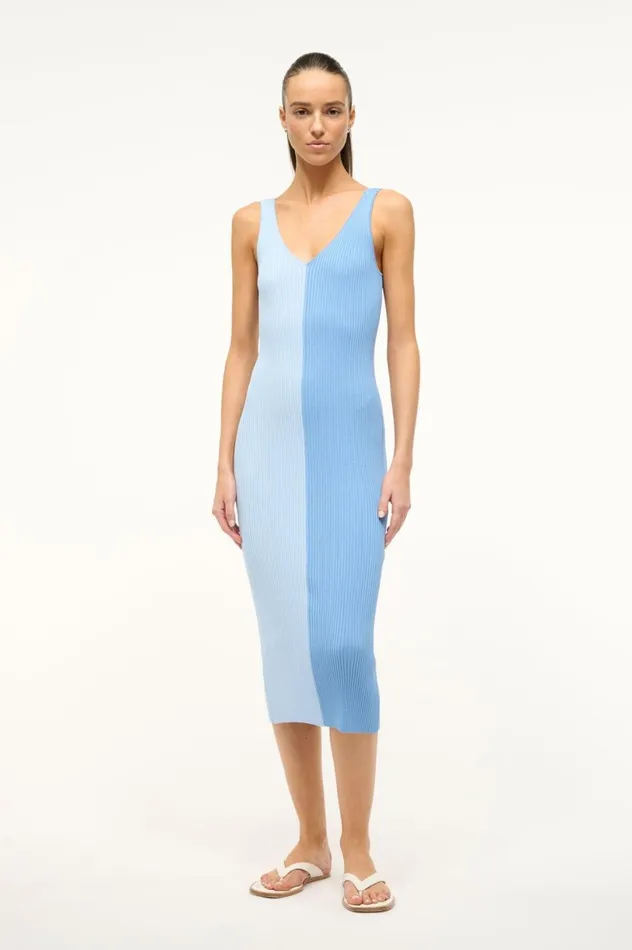 Women Dresses STAUD STAUD DANA DRESS PERIWINKLE MULTI