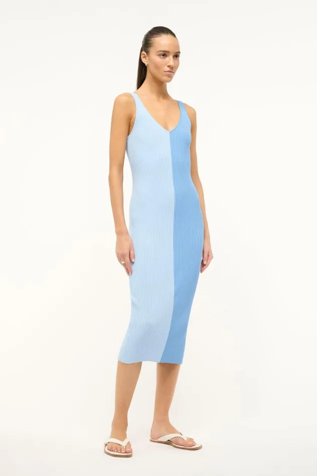 Women Dresses STAUD STAUD DANA DRESS PERIWINKLE MULTI Women Dresses STAUD STAUD DANA DRESS PERIWINKLE MULTI