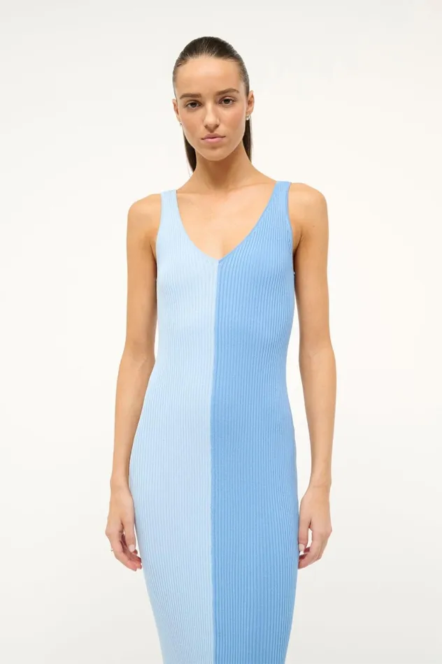 Women Dresses STAUD STAUD DANA DRESS PERIWINKLE MULTI Women Dresses STAUD STAUD DANA DRESS PERIWINKLE MULTI