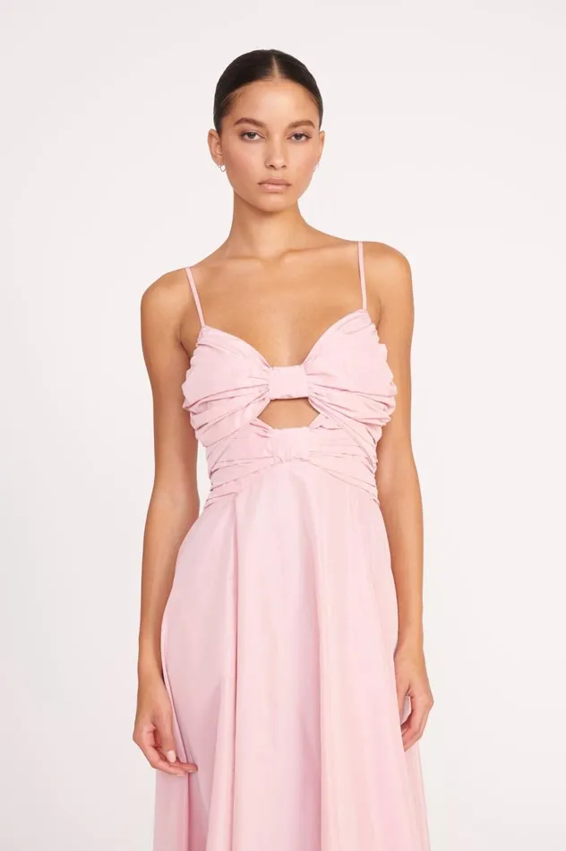 Women Dresses STAUD STAUD DAYANARA DRESS CHERRY BLOSSOM Women Dresses STAUD STAUD DAYANARA DRESS CHERRY BLOSSOM