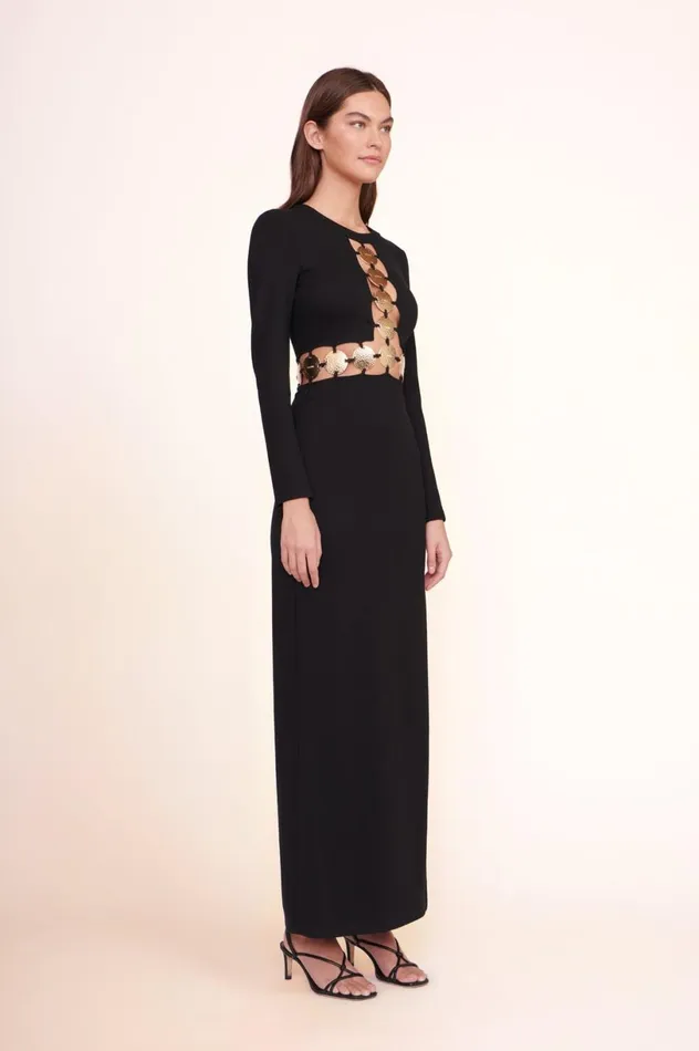 Women Dresses STAUD STAUD DELPHINE DRESS BLACK Women Dresses STAUD STAUD DELPHINE DRESS BLACK