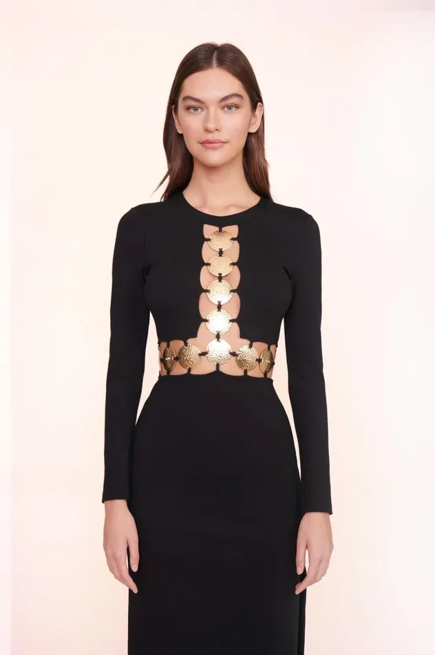 Women Dresses STAUD STAUD DELPHINE DRESS BLACK Women Dresses STAUD STAUD DELPHINE DRESS BLACK
