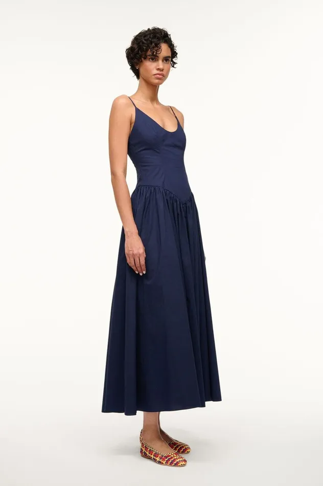 Women Dresses STAUD STAUD DENA DRESS NAVY Women Dresses STAUD STAUD DENA DRESS NAVY