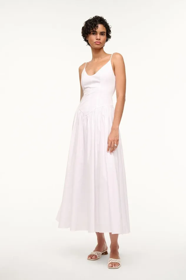 Women Dresses STAUD STAUD DENA DRESS WHITE