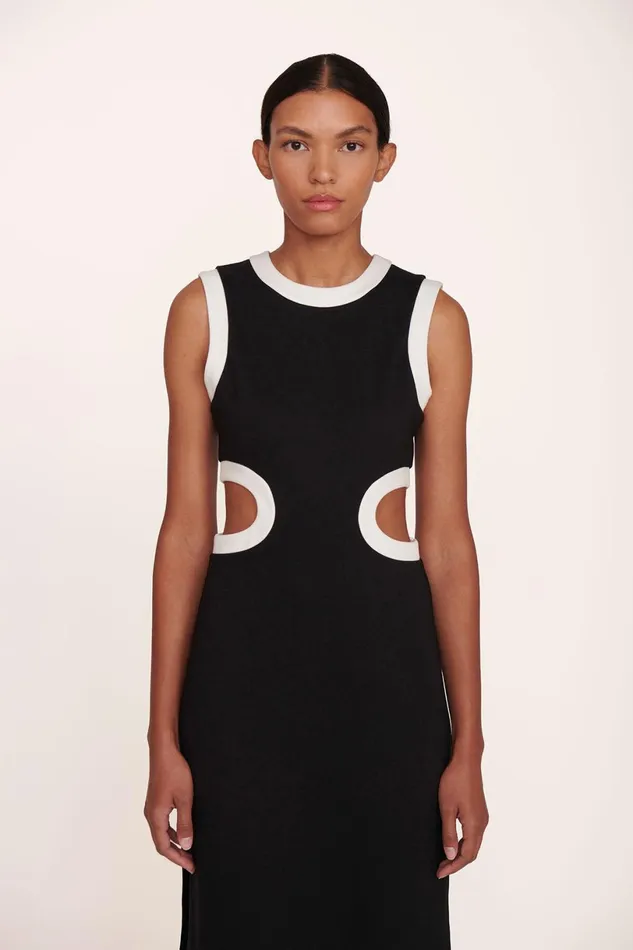 Women Dresses STAUD STAUD DOLCE DRESS BLACK Women Dresses STAUD STAUD DOLCE DRESS BLACK