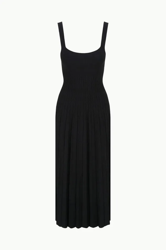 Women Dresses STAUD STAUD ELLISON DRESS BLACK Women Dresses STAUD STAUD ELLISON DRESS BLACK