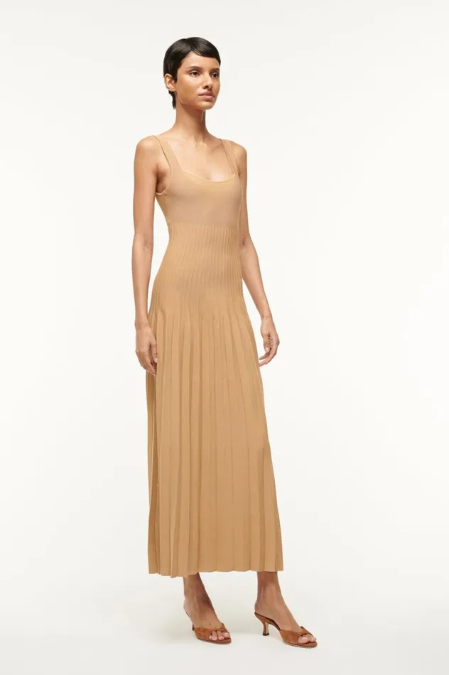 Women Dresses STAUD STAUD ELLISON DRESS CAMEL Women Dresses STAUD STAUD ELLISON DRESS CAMEL