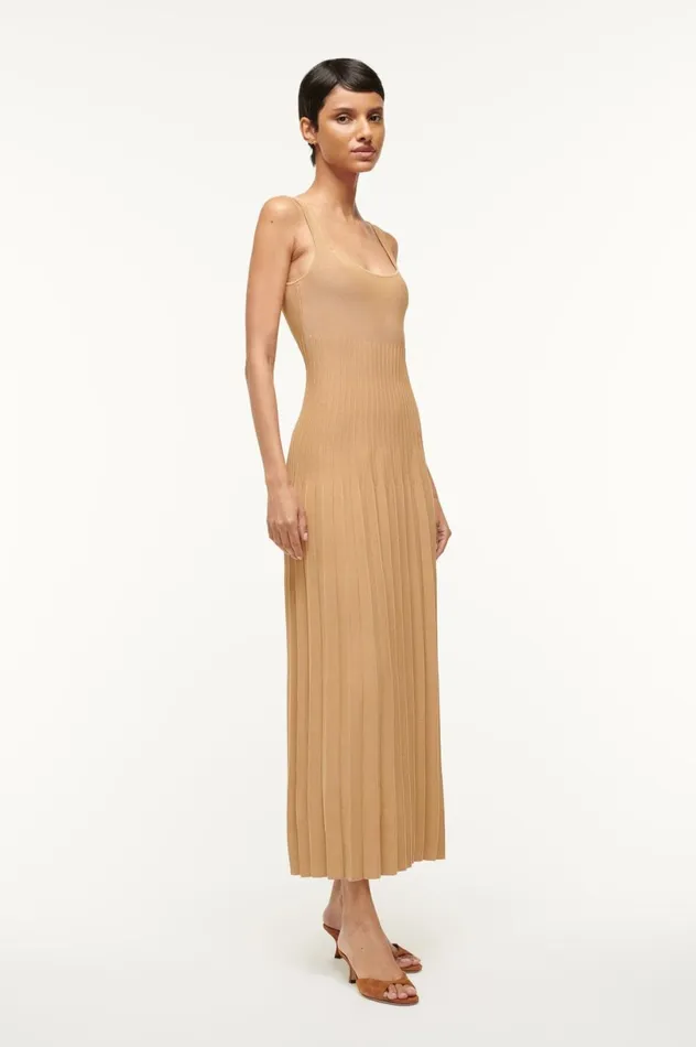 Women Dresses STAUD STAUD ELLISON DRESS CAMEL Women Dresses STAUD STAUD ELLISON DRESS CAMEL
