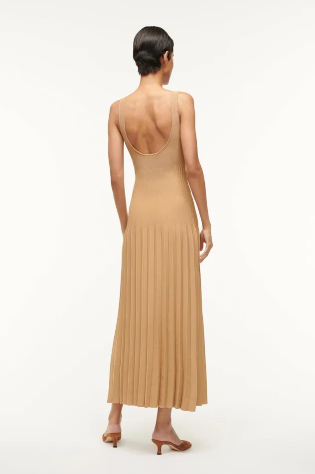 Women Dresses STAUD STAUD ELLISON DRESS CAMEL Women Dresses STAUD STAUD ELLISON DRESS CAMEL