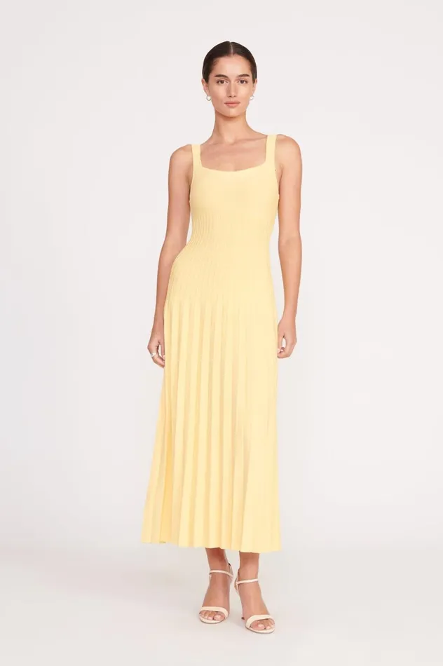 Women Dresses STAUD STAUD ELLISON DRESS LEMON DROP