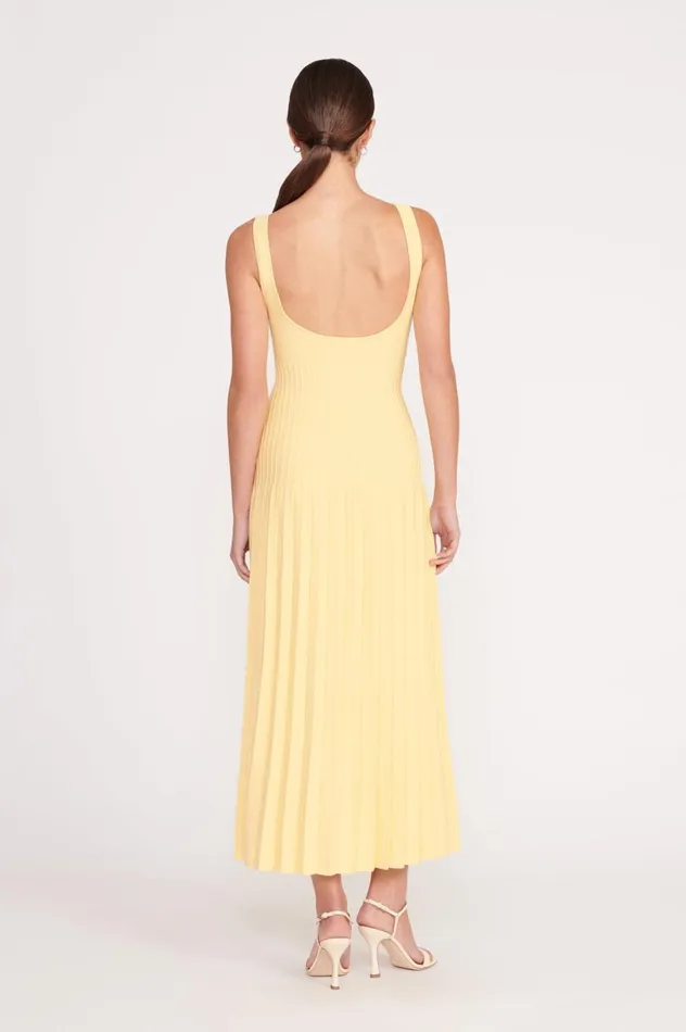 Women Dresses STAUD STAUD ELLISON DRESS LEMON DROP Women Dresses STAUD STAUD ELLISON DRESS LEMON DROP