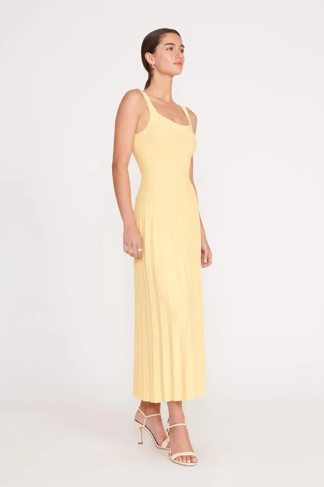 Women Dresses STAUD STAUD ELLISON DRESS LEMON DROP Women Dresses STAUD STAUD ELLISON DRESS LEMON DROP