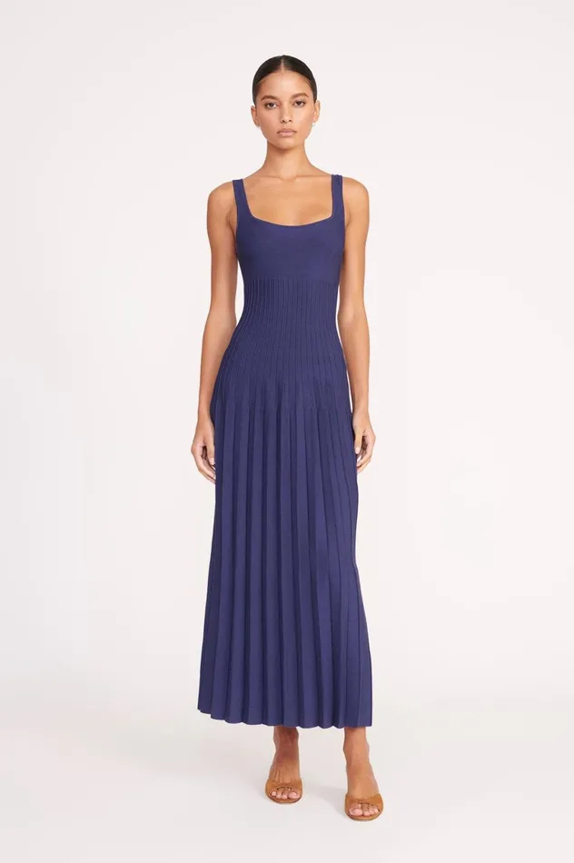 Women Dresses STAUD STAUD ELLISON DRESS NAVY