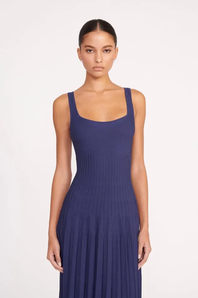 Women Dresses STAUD STAUD ELLISON DRESS NAVY Women Dresses STAUD STAUD ELLISON DRESS NAVY
