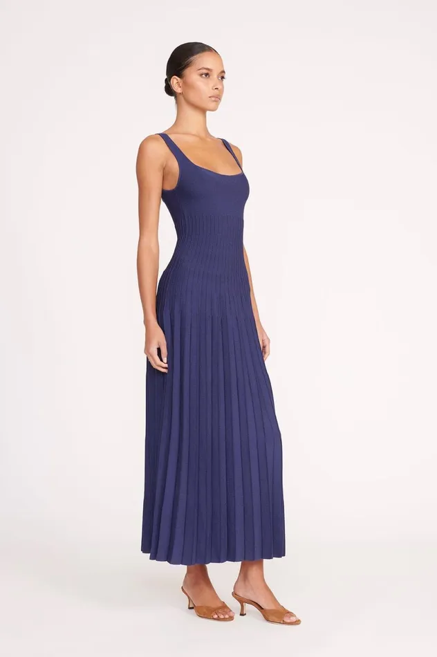 Women Dresses STAUD STAUD ELLISON DRESS NAVY Women Dresses STAUD STAUD ELLISON DRESS NAVY
