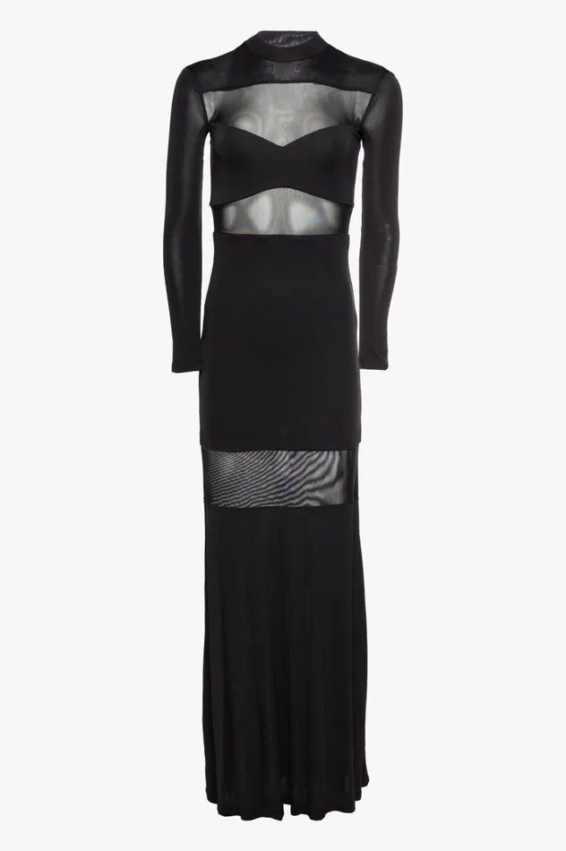 Women Dresses STAUD STAUD FALCON DRESS BLACK Women Dresses STAUD STAUD FALCON DRESS BLACK