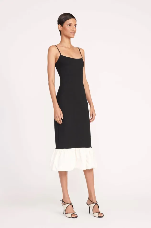 Women Dresses STAUD STAUD FARIDAH DRESS BLACK IVORY Women Dresses STAUD STAUD FARIDAH DRESS BLACK IVORY
