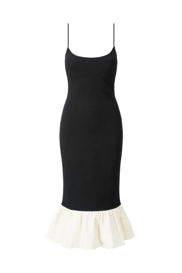 Women Dresses STAUD STAUD FARIDAH DRESS BLACK IVORY Women Dresses STAUD STAUD FARIDAH DRESS BLACK IVORY