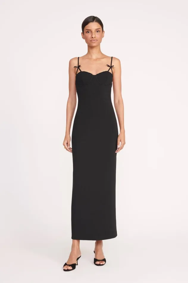 Women Dresses STAUD STAUD GEORGINA DRESS BLACK