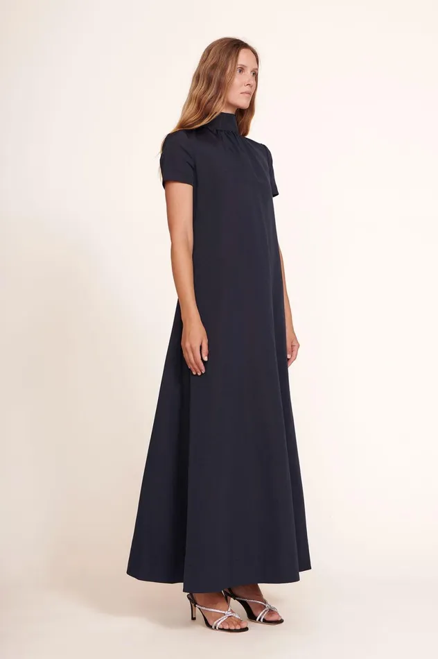 Women Dresses STAUD STAUD ILANA DRESS NAVY Women Dresses STAUD STAUD ILANA DRESS NAVY