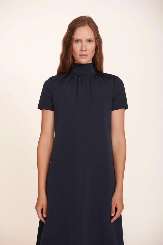 Women Dresses STAUD STAUD ILANA DRESS NAVY Women Dresses STAUD STAUD ILANA DRESS NAVY