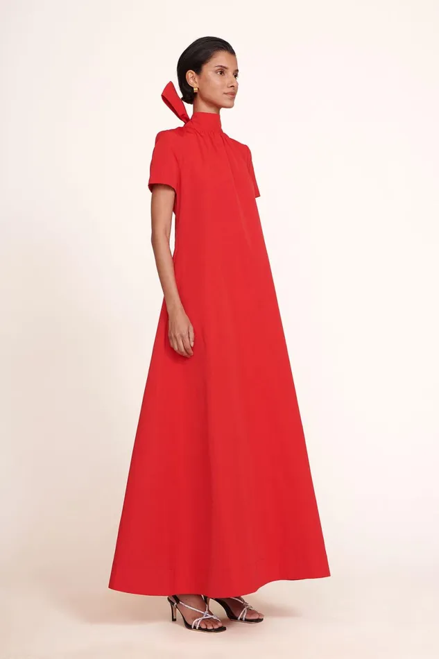 Women Dresses STAUD STAUD ILANA DRESS POINSETTIA Women Dresses STAUD STAUD ILANA DRESS POINSETTIA