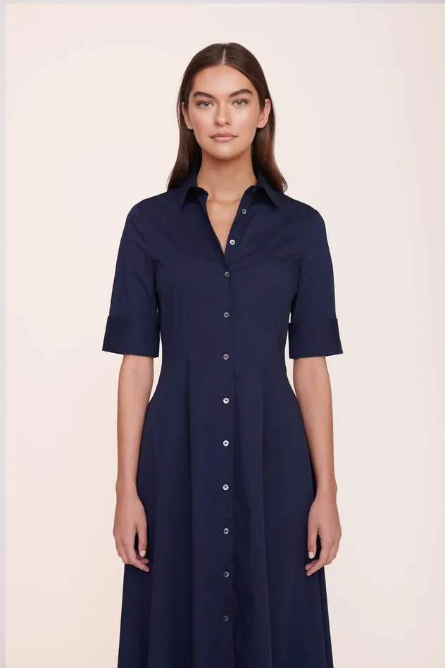 Women Dresses STAUD STAUD JOAN MAXI DRESS NAVY Women Dresses STAUD STAUD JOAN MAXI DRESS NAVY