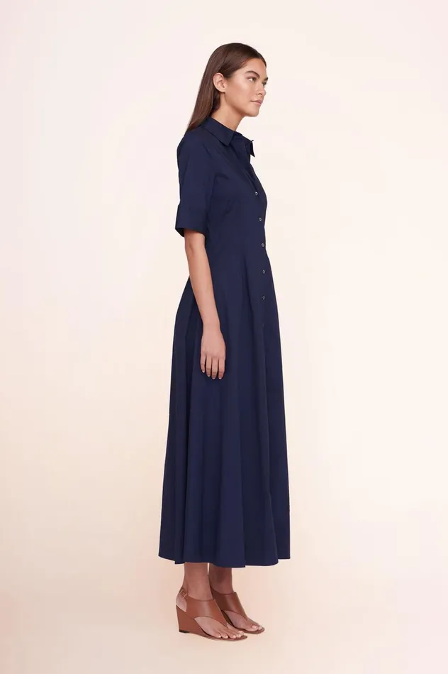Women Dresses STAUD STAUD JOAN MAXI DRESS NAVY Women Dresses STAUD STAUD JOAN MAXI DRESS NAVY