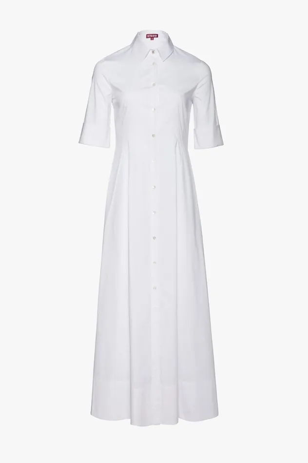 Women Dresses STAUD STAUD JOAN MAXI DRESS WHITE Women Dresses STAUD STAUD JOAN MAXI DRESS WHITE