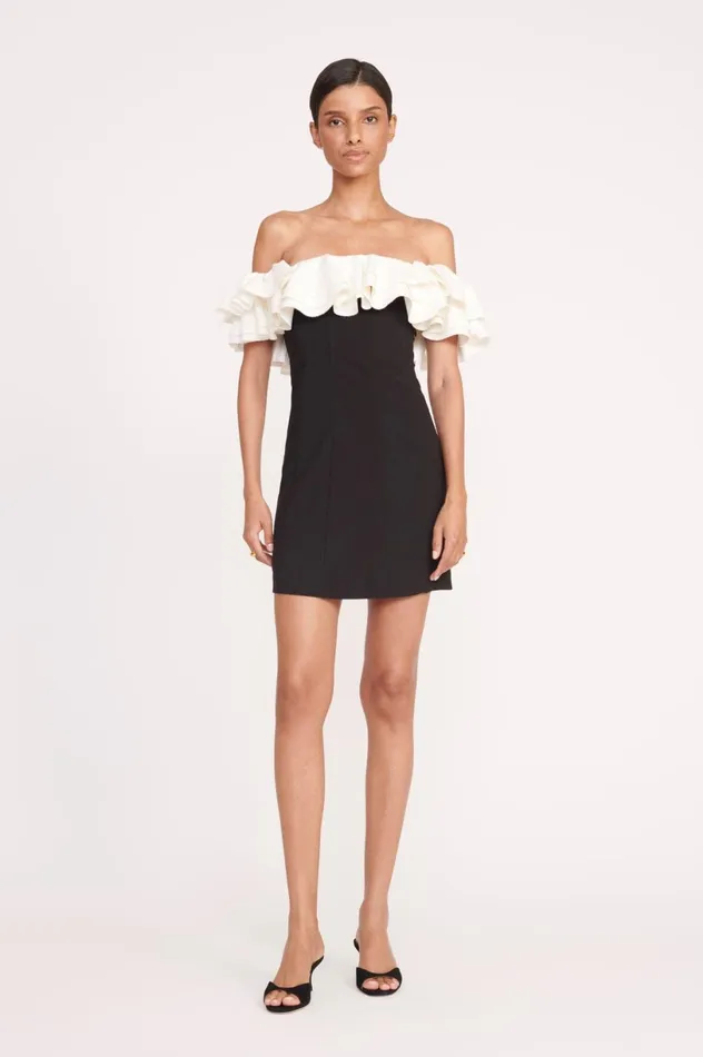 Women Dresses STAUD STAUD KIARA DRESS BLACK IVORY