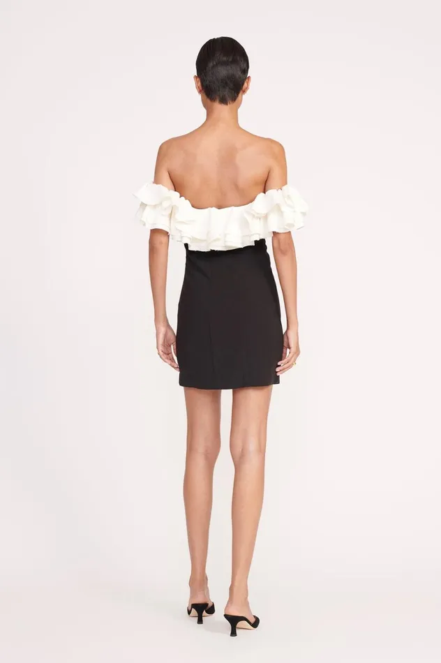 Women Dresses STAUD STAUD KIARA DRESS BLACK IVORY Women Dresses STAUD STAUD KIARA DRESS BLACK IVORY