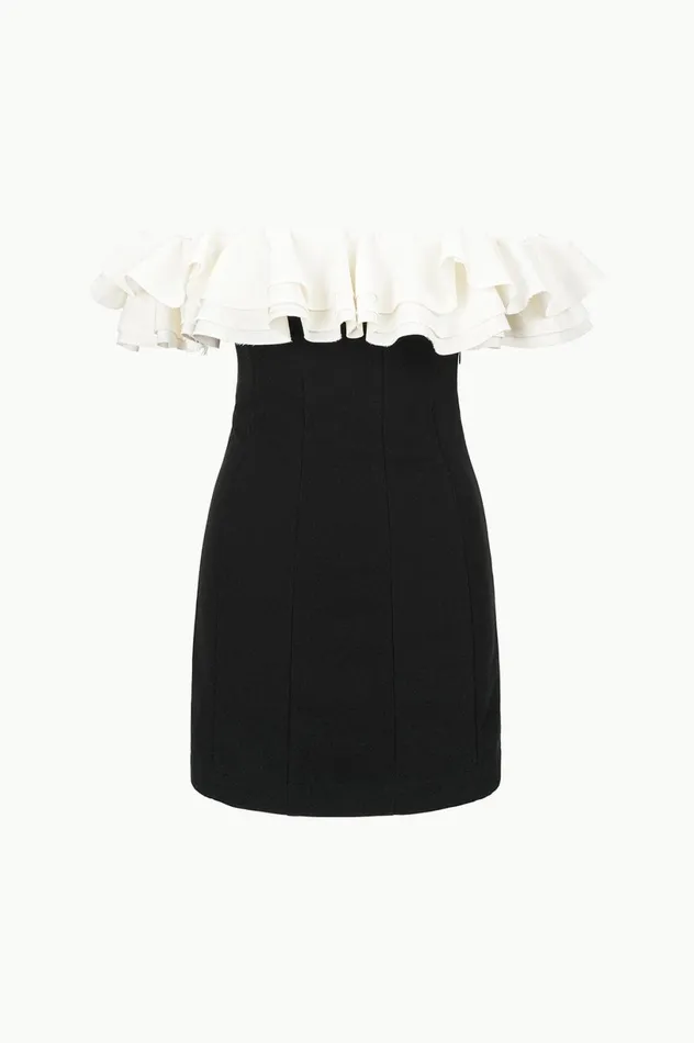 Women Dresses STAUD STAUD KIARA DRESS BLACK IVORY Women Dresses STAUD STAUD KIARA DRESS BLACK IVORY