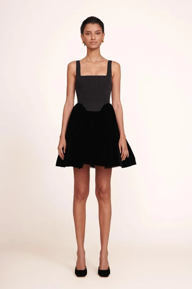 Women Dresses STAUD STAUD LANDSCAPE DRESS BLACK VELVET