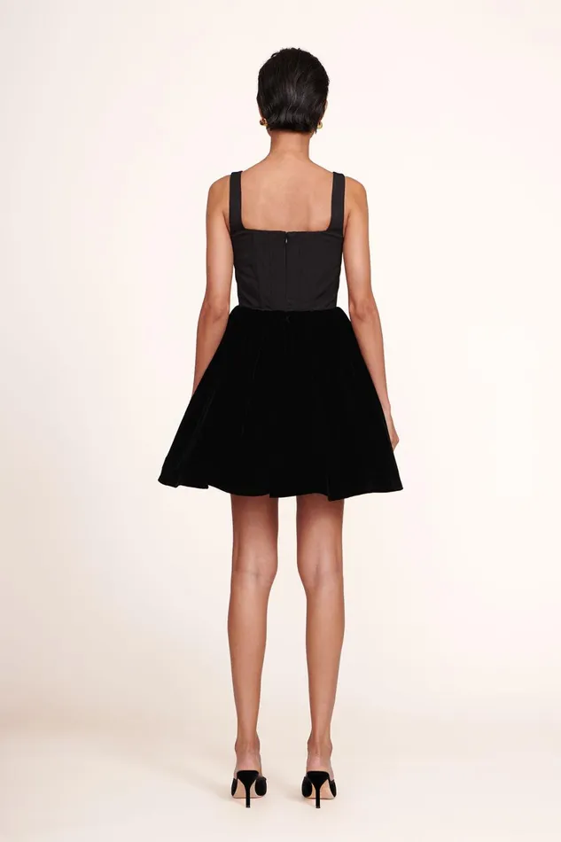 Women Dresses STAUD STAUD LANDSCAPE DRESS BLACK VELVET Women Dresses STAUD STAUD LANDSCAPE DRESS BLACK VELVET