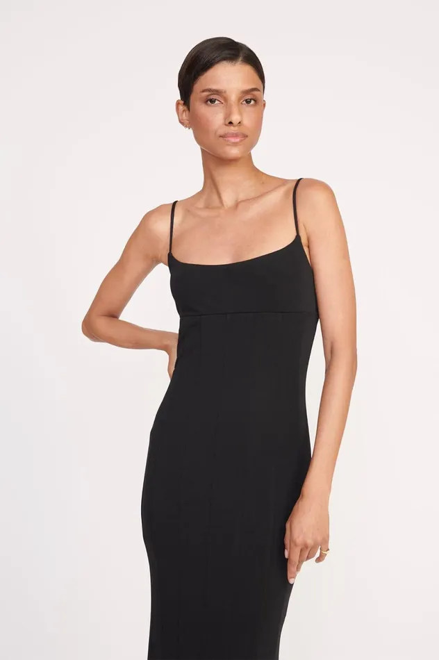 Women Dresses STAUD STAUD LAUREN DRESS BLACK Women Dresses STAUD STAUD LAUREN DRESS BLACK
