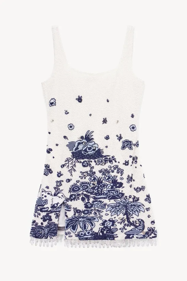 Women Dresses STAUD STAUD LE SABLE DRESS BLUE TOILE Women Dresses STAUD STAUD LE SABLE DRESS BLUE TOILE