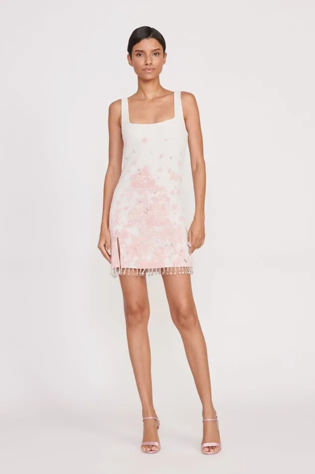Women Dresses STAUD STAUD LE SABLE DRESS IVORY CHERRY BLOSSOM TOILE