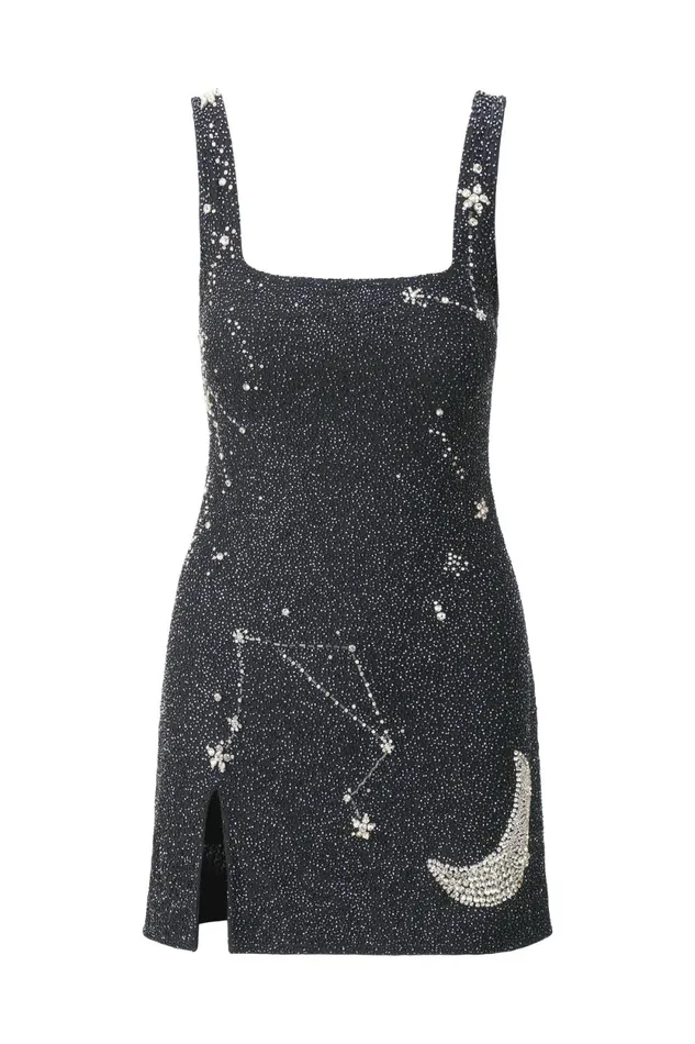 Women Dresses STAUD STAUD LE SABLE DRESS STARRY NIGHT Women Dresses STAUD STAUD LE SABLE DRESS STARRY NIGHT