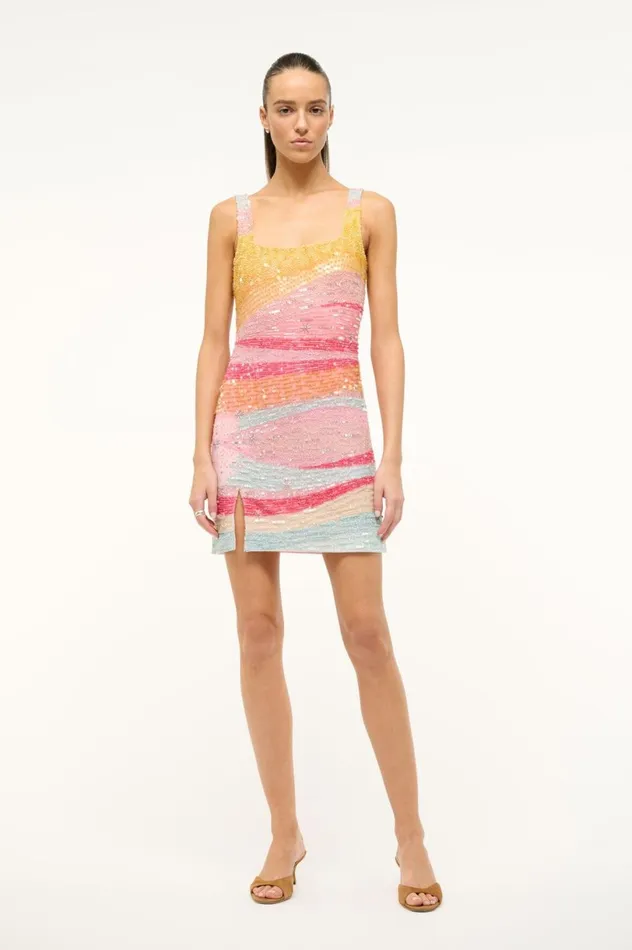 Women Dresses STAUD STAUD LE SABLE DRESS SUNSET