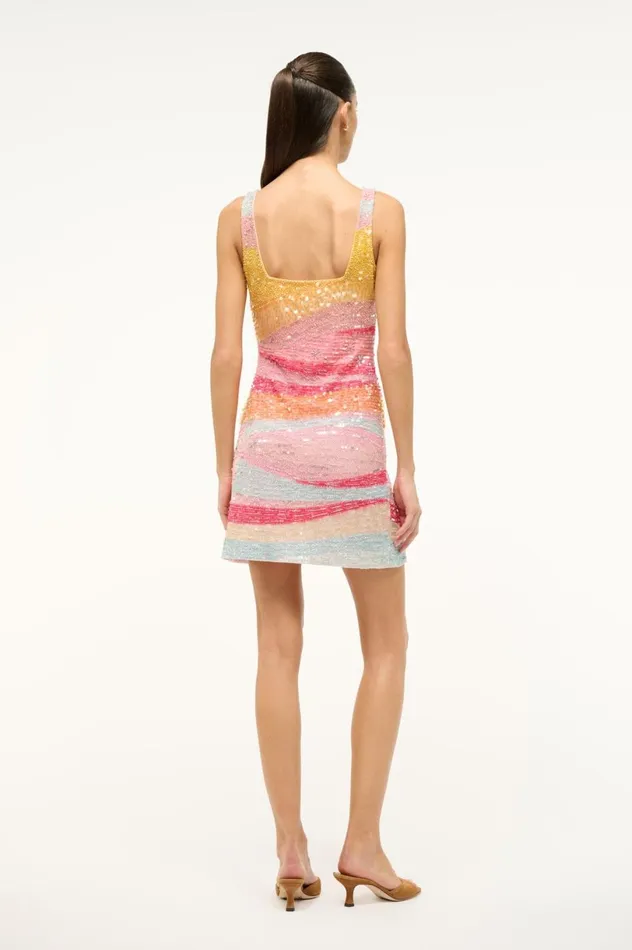 Women Dresses STAUD STAUD LE SABLE DRESS SUNSET Women Dresses STAUD STAUD LE SABLE DRESS SUNSET
