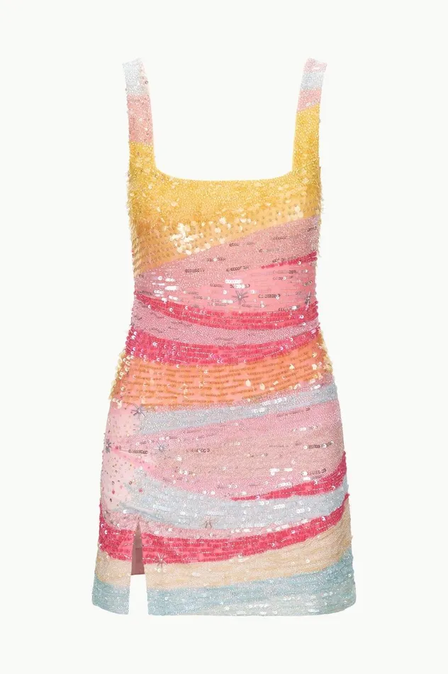 Women Dresses STAUD STAUD LE SABLE DRESS SUNSET Women Dresses STAUD STAUD LE SABLE DRESS SUNSET